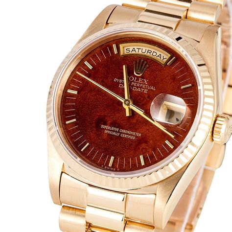 rolex president wood dial|authentic rolex diamond dials.